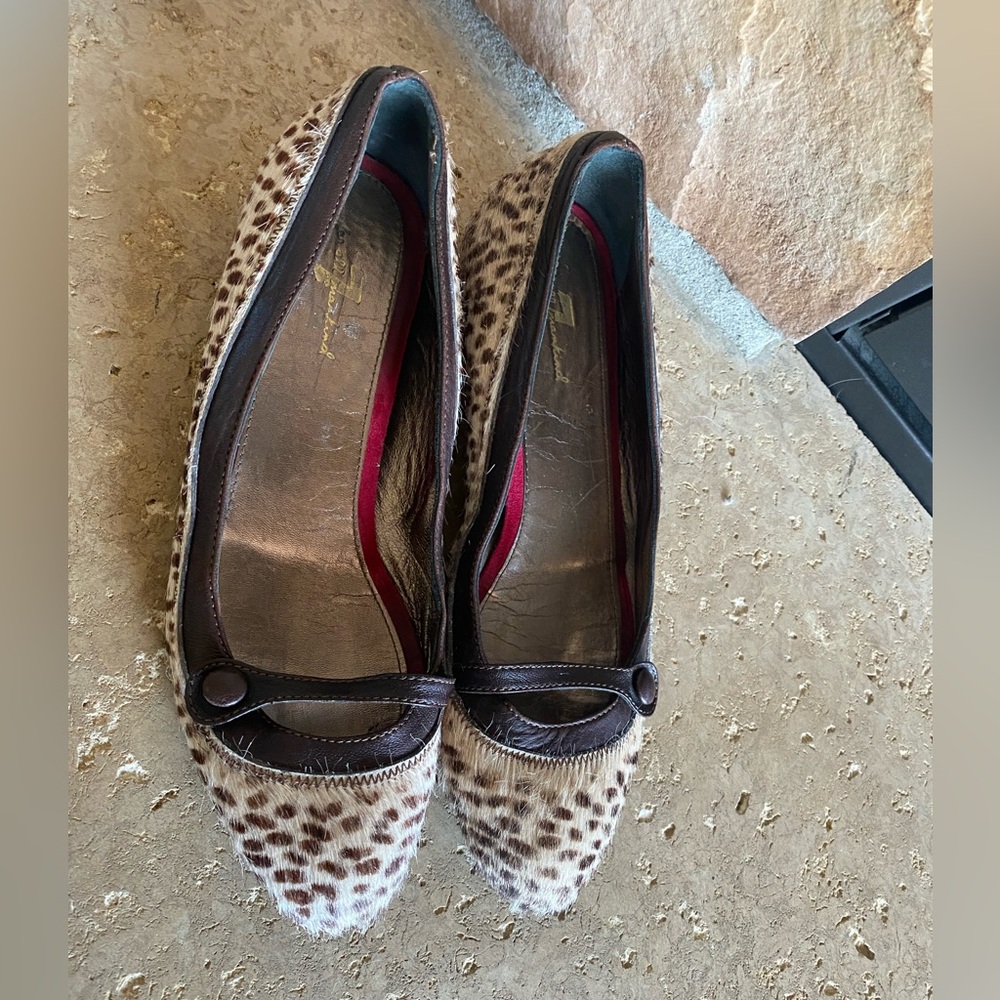 7 For All Mankind Flats Leopard print Women Sz 38 or US size 7